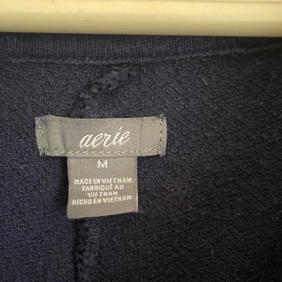 Aerie Navy Off the Shoulder Legging Sweatshirt - Picture 2 of 3